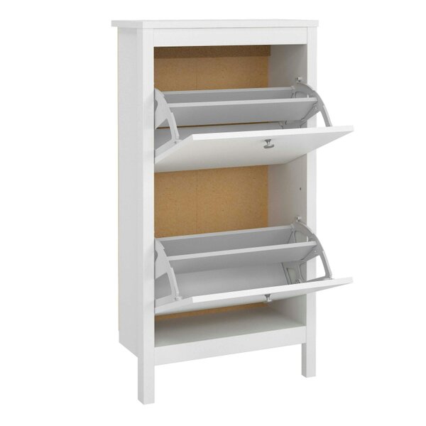 Wyld Haus Gossmere White Shoe Cabinet 2 Doors