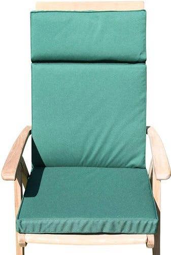 The Garden Marketplace Full Cushion for Recliner Chair, Multi-Position Chair Pad with Zipped Washable Cover, Fade-Resistant 180g Polyester