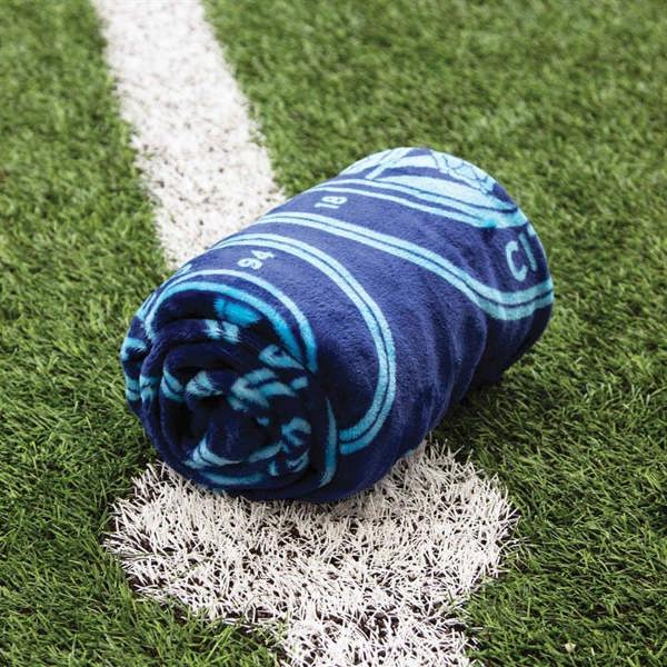 Manchester City FC Mono Crest Fleece Blanket, Bedroom, Sports, Gift