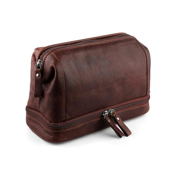 PRIMEHIDE Men’s Leather Wash Bag