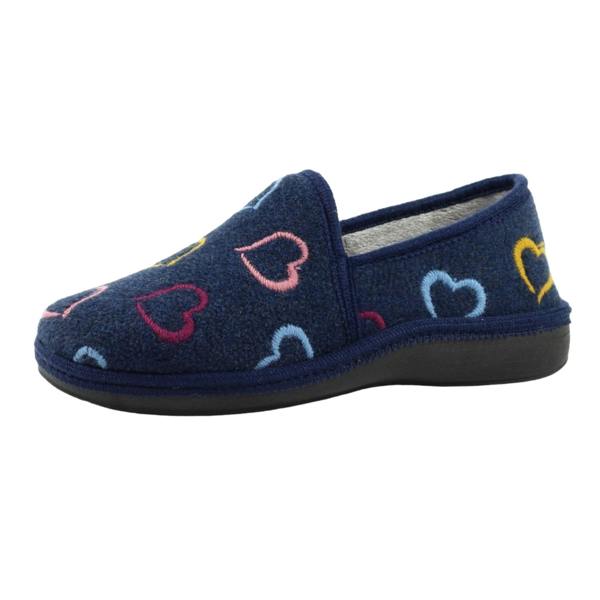 Lunar Womens/Ladies Joyful Slippers - Navy - 