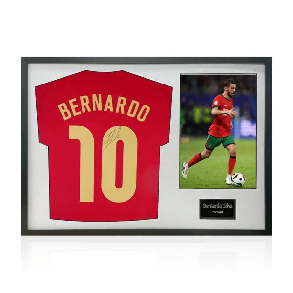 Bernardo Silva Signed Portugal Shirt Classic Frame