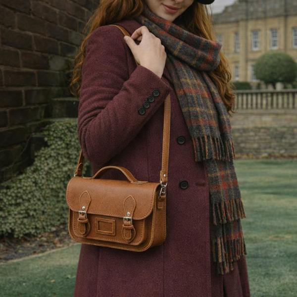 Zatchels Leather Midi Satchel - Tannery Tan