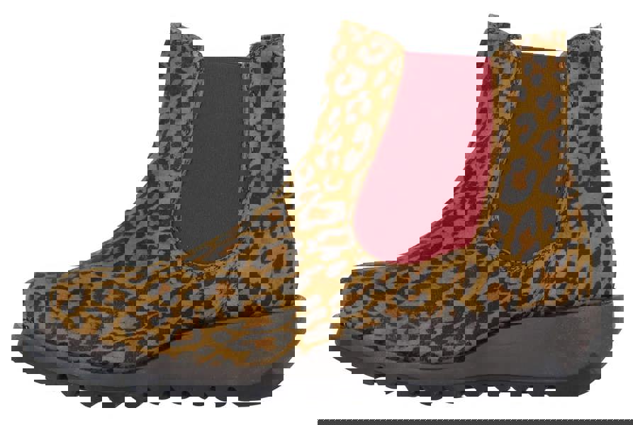 Fly London Salv Womens Wedged Heeled Chelsea Leather Ankle Boots