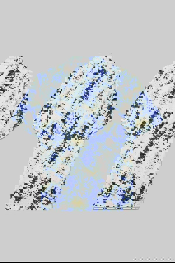 ENORSIA Revere Collar Short Sleeves Printed Shirt