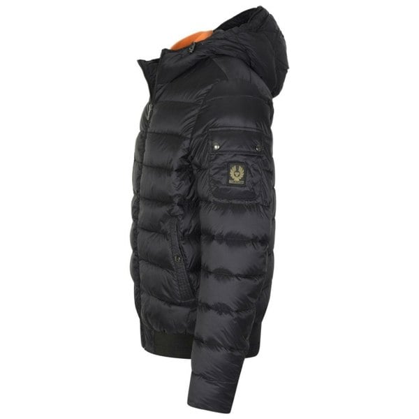 Belstaff Stadia Signal Orange Detail Down Filled Jacket - Black