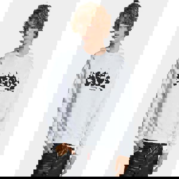 Dsquared DSQ2 Flame Print Sweatshirt   in  White