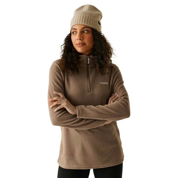Regatta Great Outdoors Womens/Ladies Sweetheart 1/4 Zip Fleece Top - Mocha - 