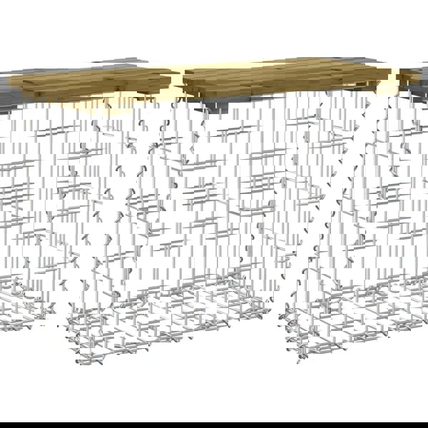 Berkfield Garden Bench Gabion Design 63x31.5x42 cm Impregnated Wood Pine