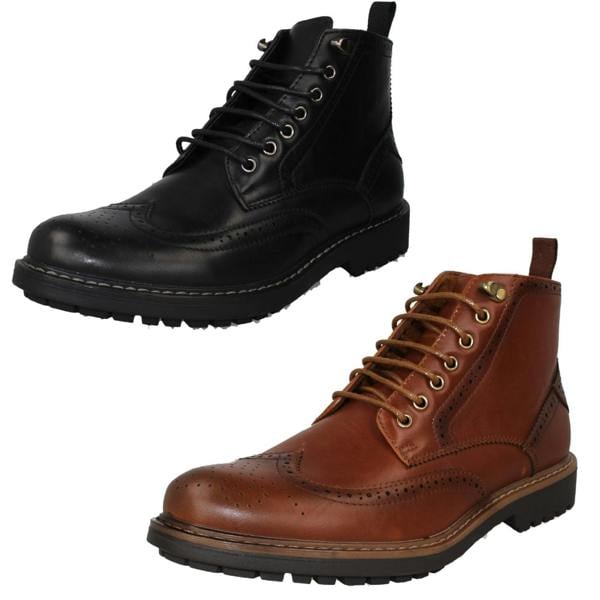 Thomas Blunt Mens Thomas Blunt Brogue Lace Up Casual Smart Ankle Boots A3R079