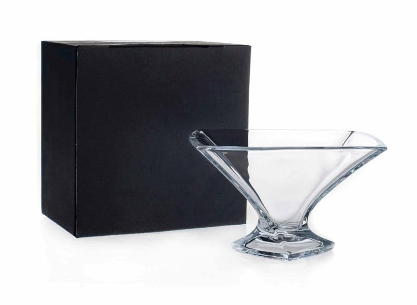 Diamante Quadro Medium Crystal Bowl - 22cm