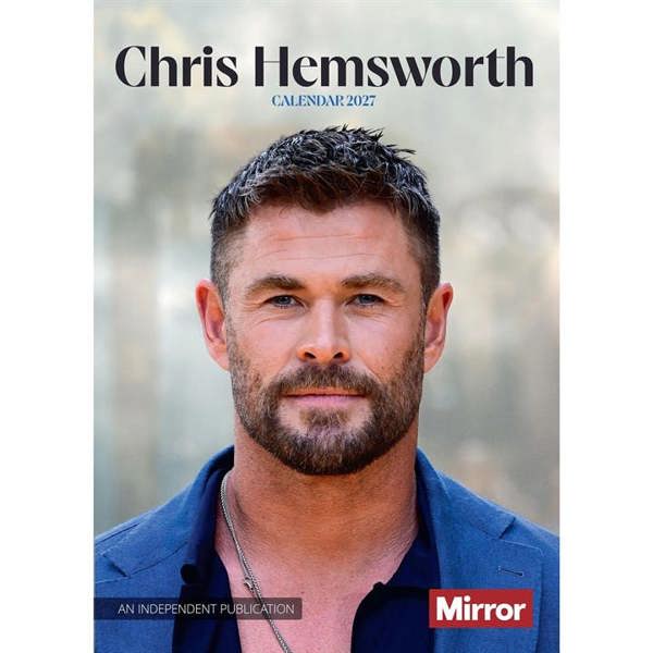 Chris Hemsworth A3 Calendar 2027, Wall Calendars, Month To View, Entertainment, Gift