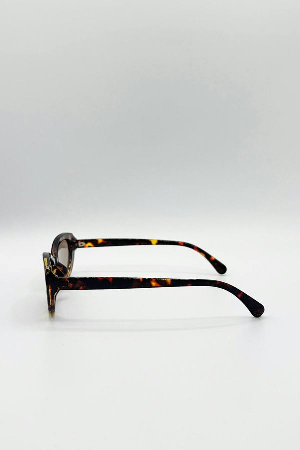 Bow Side Detail Sunglasses In Tortoiseshell - Removeable Bow - svnx