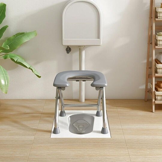 Havendro Lightweight Folding Bedside Commode Toilet Chair Removable Bucket Anti Slip