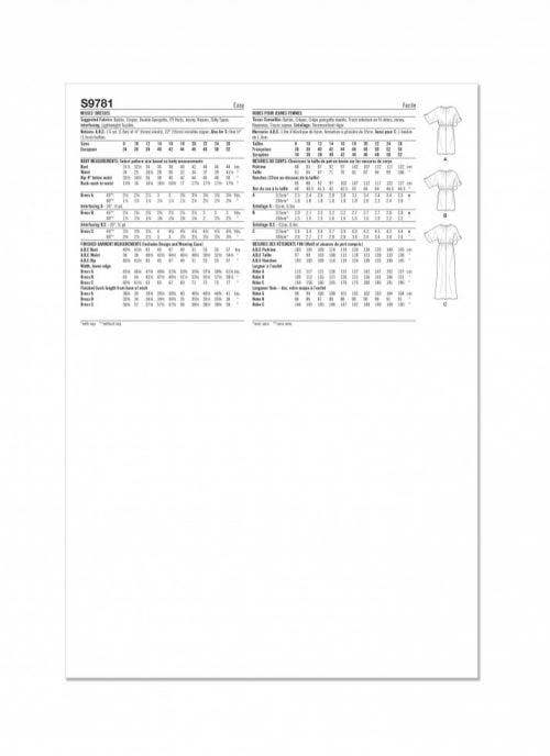 Simplicity Sewing Pattern 9781, Dresses for Women, K5 (8-10-12-14-16) - Easy