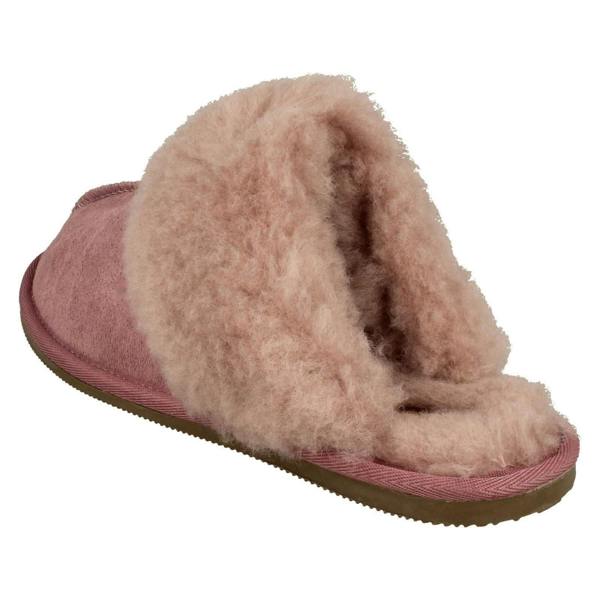 Clarks Ladies Clarks Faux Fur Cuff Mule Slippers Warm Lux