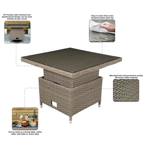 Dellonda DG73 Dining Tables Action shot - information