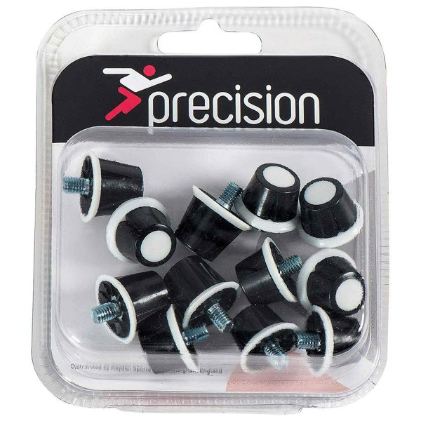 Precision Nylon Football Boot Studs Set - Black/White