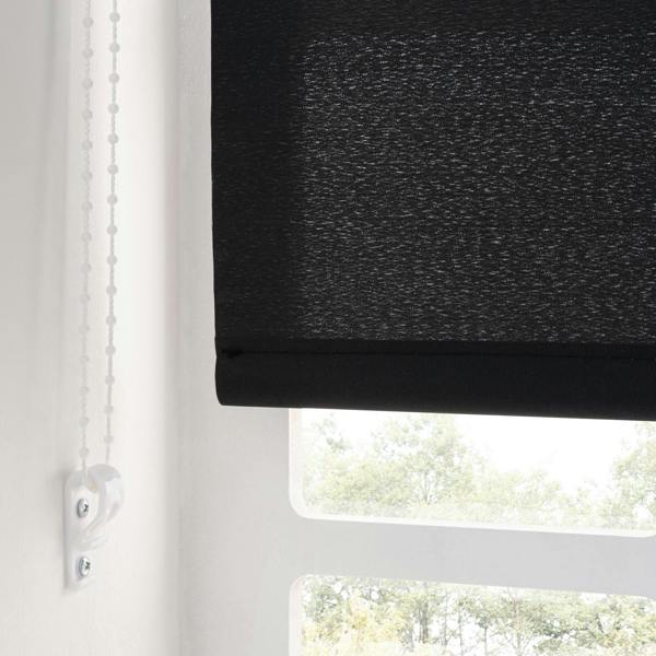 A.Unique Home Trimmable Daylight Roller Blind - 4FT - BLACK - 120cm(W) x 170cm(L)