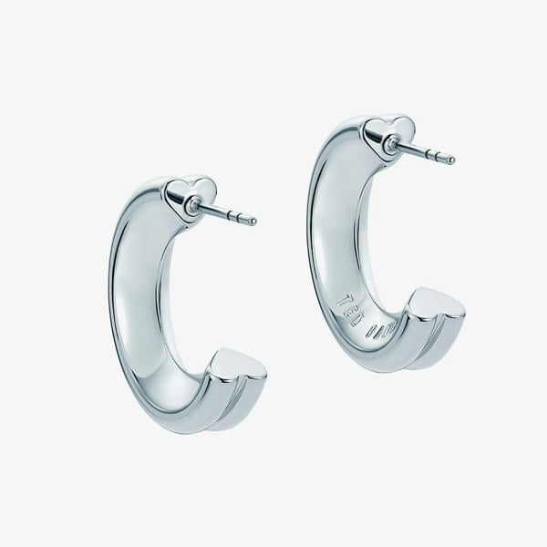 Ted Baker Hilya Silver Tone Half Hoop Earrings TBJ4055-01-03