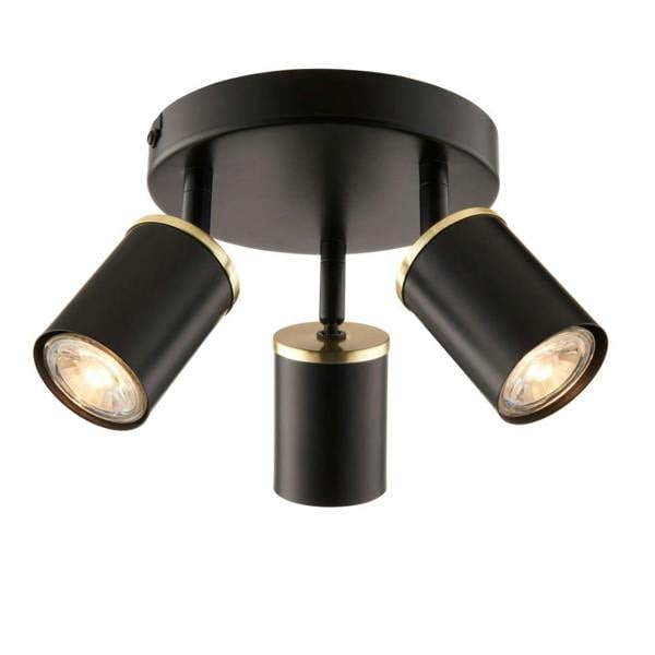 Pagazzi Lighting Talbot Matte Black 3-Spot Plate