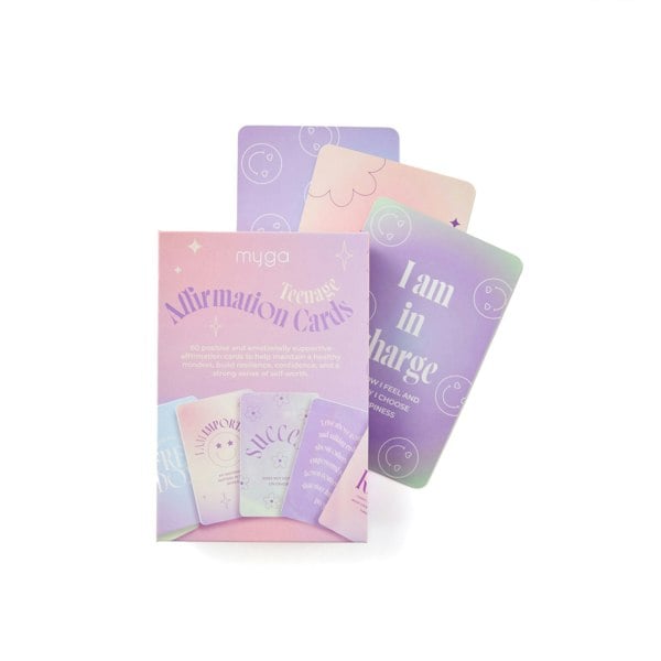 Myga Teenager Affirmation Cards – 60 Positive Mindset Cards for Teens