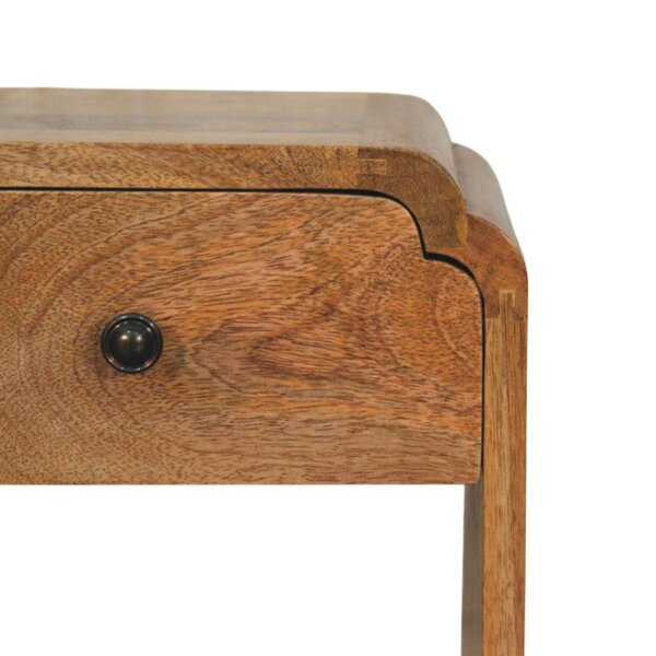 Wyld Haus Paris Natural Mango Wood Nightstand with Drawer and Shelf