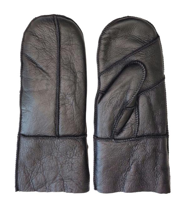 Infinity Leather Womens Genuine Real Sheepskin Leather Mittens Warm Gloves