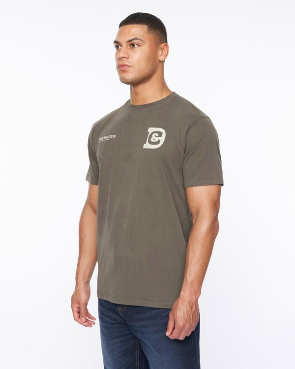 Duck and Cover Gemtas T-Shirt - Dark Olive