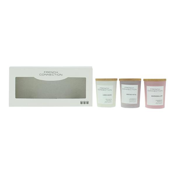 French Connection Pastel Collection Trio of Candles Gift Set 3 X 50g
