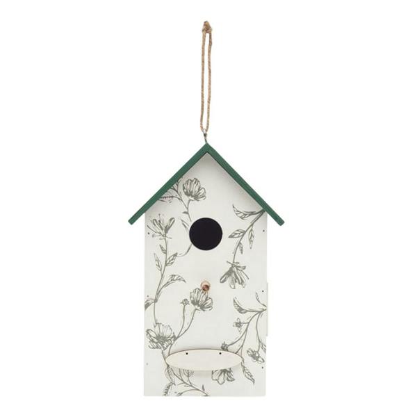 MidOcean Greenjay Plywood Wild Bird House - White/Green - 