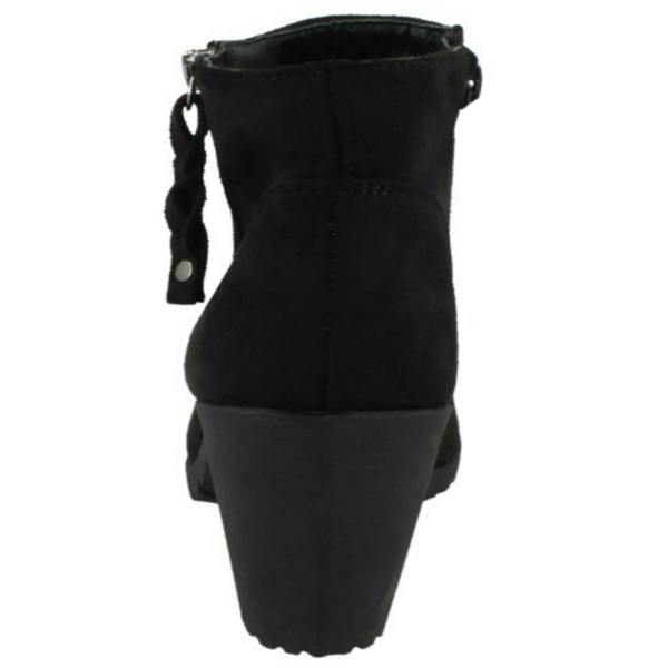 Spot On Ladies Spot On Ankle Boots With Zip Detail