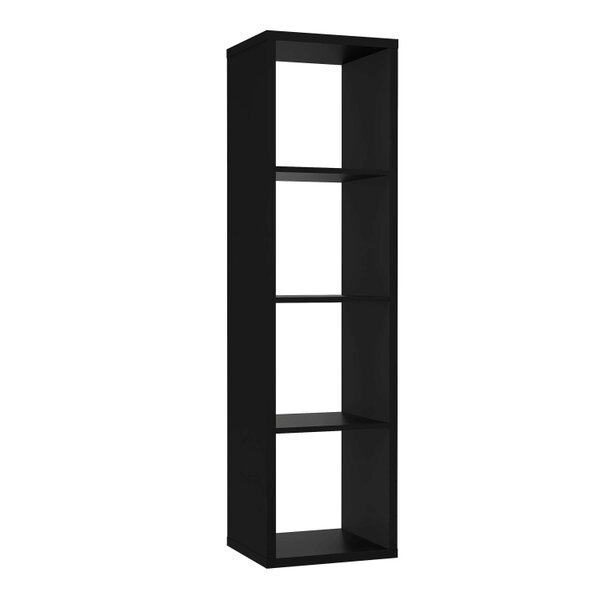 Wyld Haus Shanghai Matt Black 4x1 Storage Unit 4 Shelves