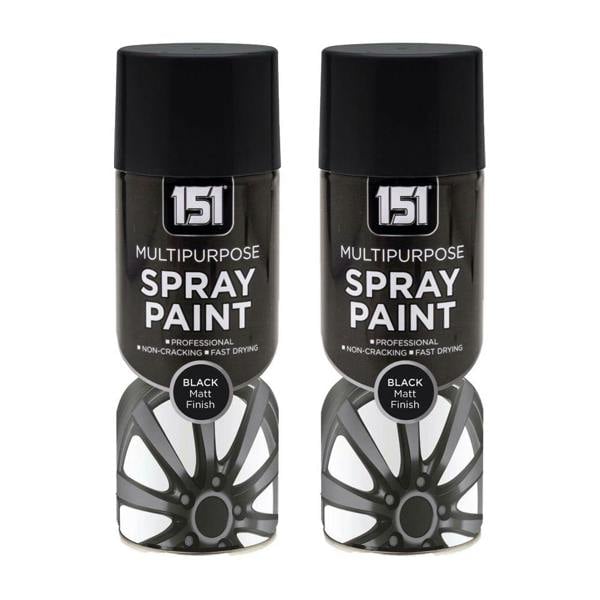 151 2X 151 Black Matt Spray Paint 400ml