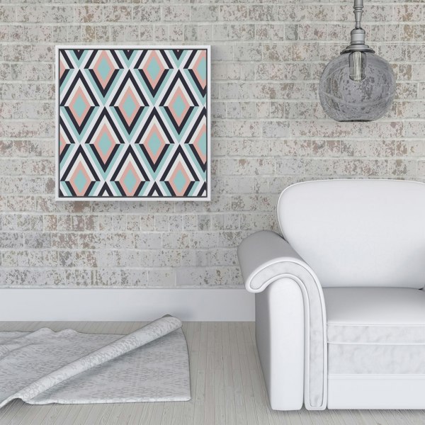 Warren Reed Zig Zag Abstract Pattern Framed Canvas