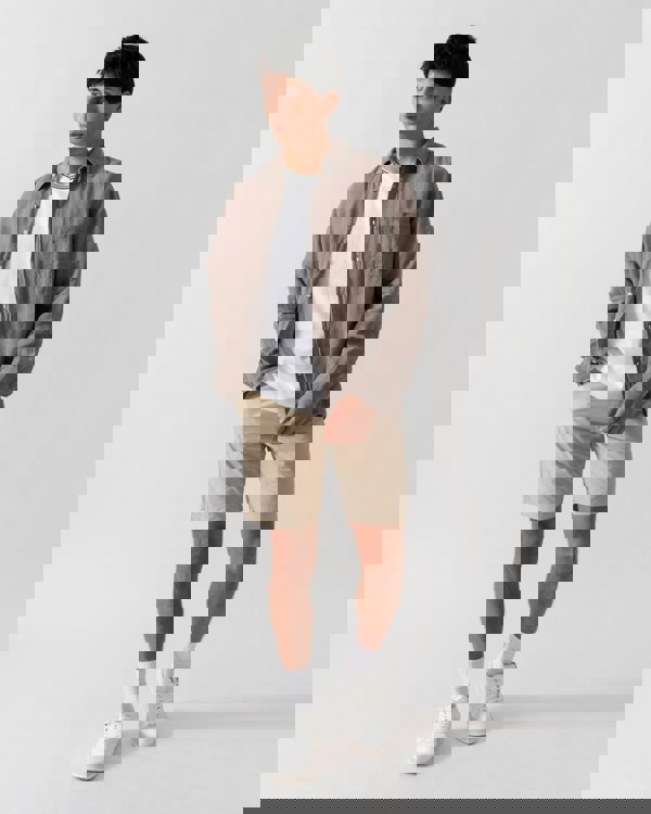 BOSS Orange Relegant 6 Mens Long Sleeve Shirt 50537381 - Open Beige 294