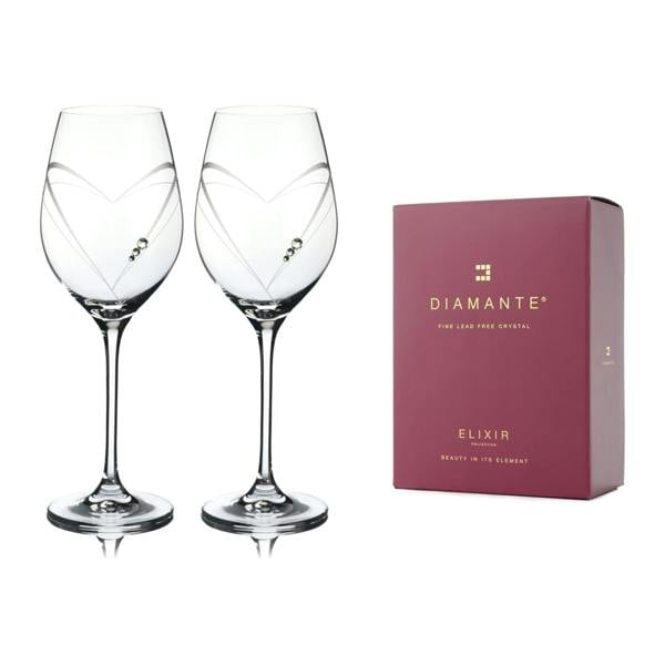 'Hearts' White Wine Glass - Set of 2