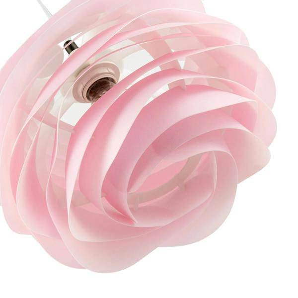Modern Pink Wavy Rippled Pendant Ceiling Light Shade for Bedroom etc Image 4