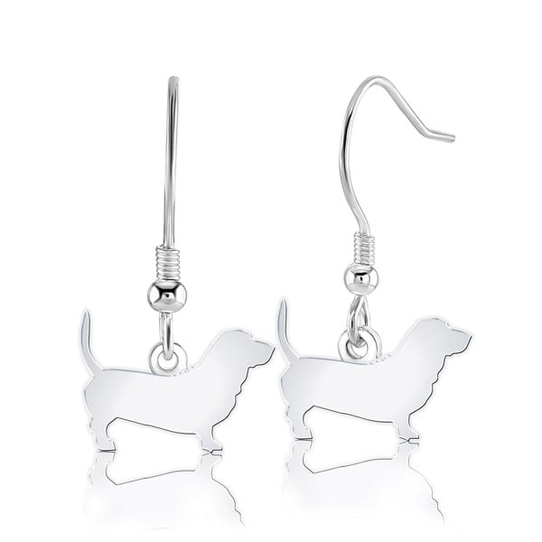 Mylee London Basset Bleu De Gascogne Silhouette Silver Earrings