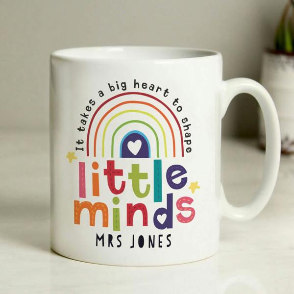 Personalised 'Shape Little Minds' Mug - alternative angle
