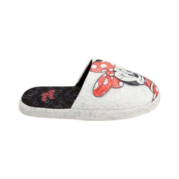 Disney Womens/Ladies Minnie Mouse Slippers - Grey