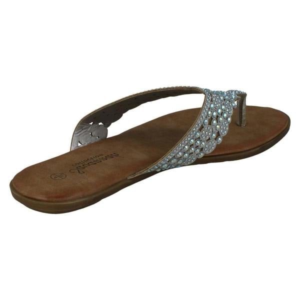 Savannah Ladies Savannah Diamante Toepost Sandals