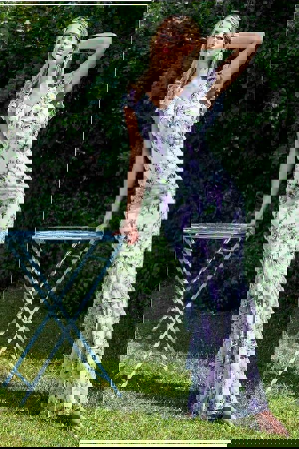 Printed Ruffle Neck & Hem Dress - Multi DR3881QZ