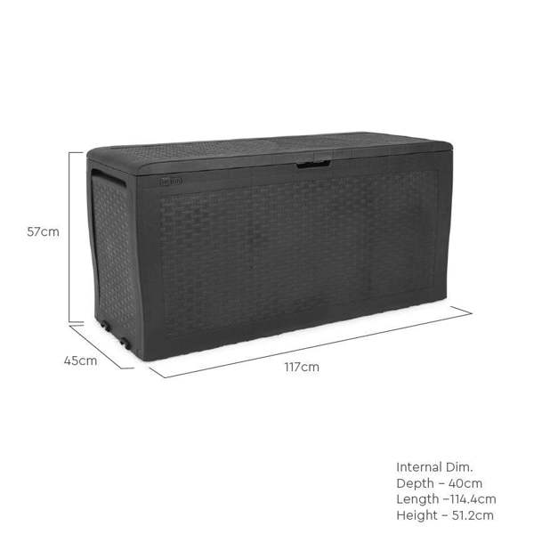 Keter Norfolk Leisure Keter Samoa Grey Storage Box  270 Ltr
