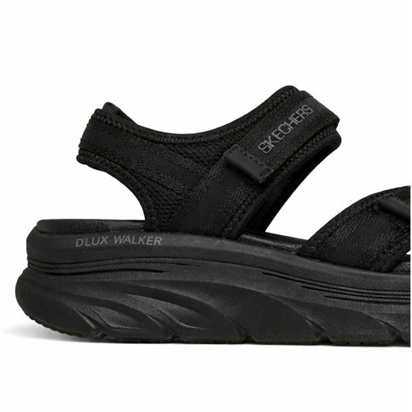 Skechers D'LUX WALKER Ankle Strap Sandals Sandals   in  Black