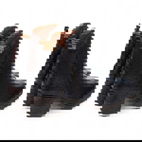 Pikolinos Malaga - Women’s Black Mid Heel Zip Leather Ankle Boots