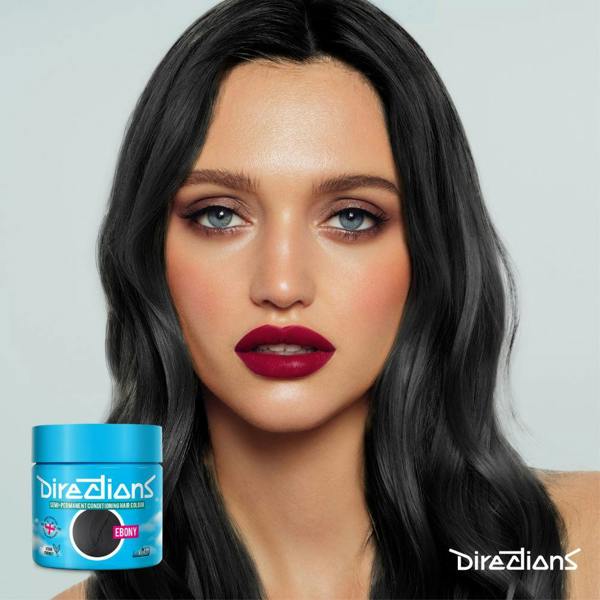 Directions 4 x La Riche Directions Semi-Permanent Hair Color 100ml Tubs - Ebony