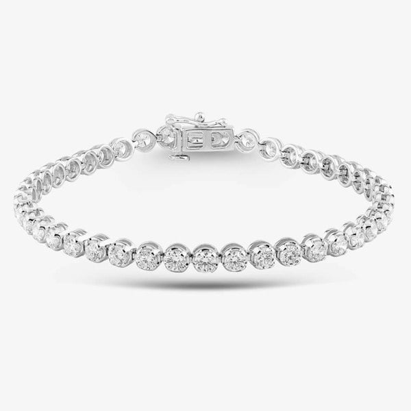 T. H. Baker 9ct White Gold Certificated Lab Grown 5.00ct Diamond Tennis Bracelet LGB15917-500 (WG)