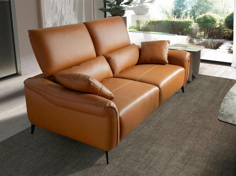 Angel Cerdá Brown leather sofa 6207/6208