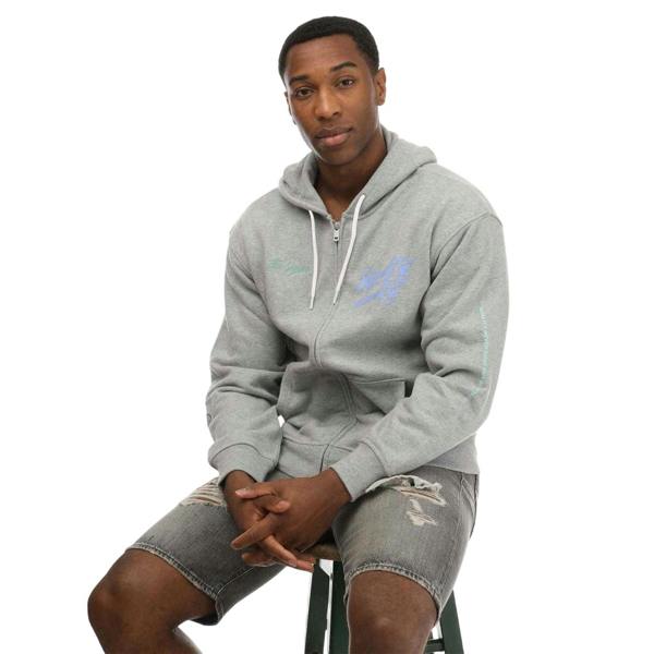 Levis Mens Graphic Full Zip Hoodie - Grey - 